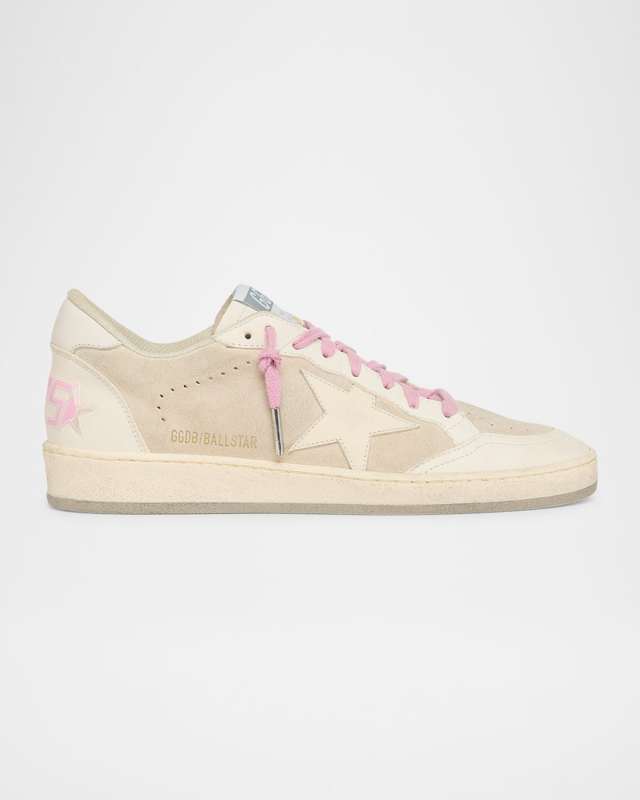 Ballstar Mixed Leather Low-Top Sneakers